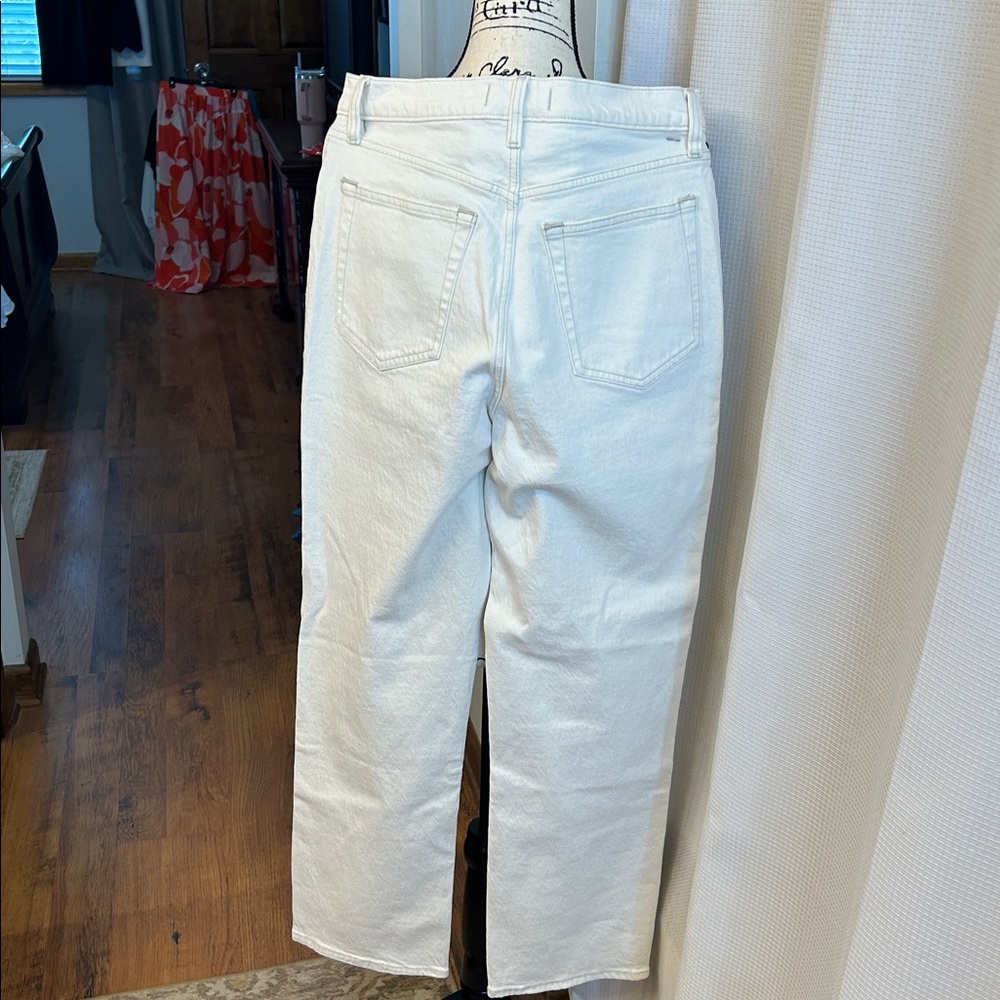Abercrombie & Fitch WhiteDenim Jeans, 30 10S Ultra High Rise NWT 90’s Straight - Picture 7 of 7